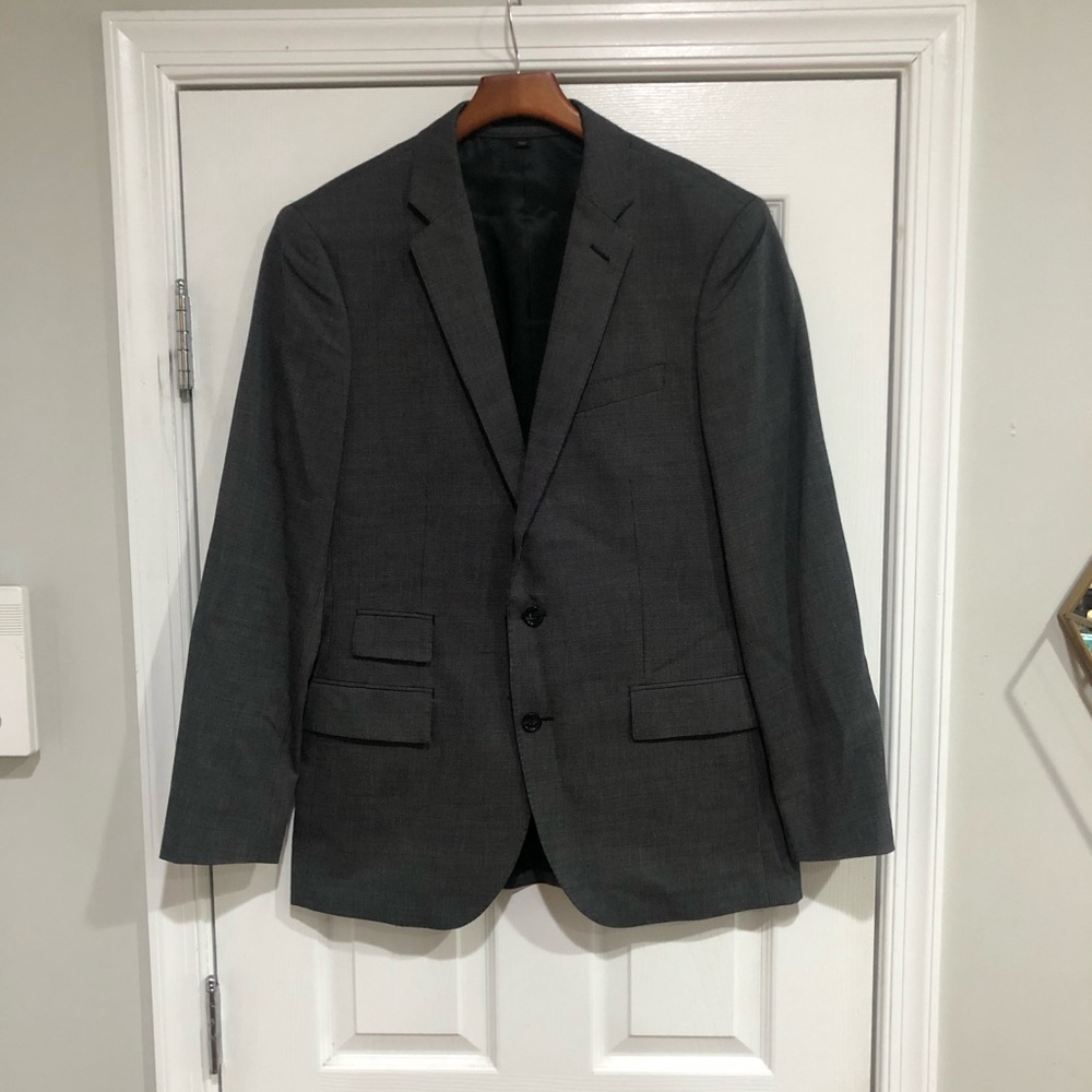 J Crew Mens Vitale Barberis Canonico Slim Fit Ludlow Jacket Blazer Gray Wool 40R